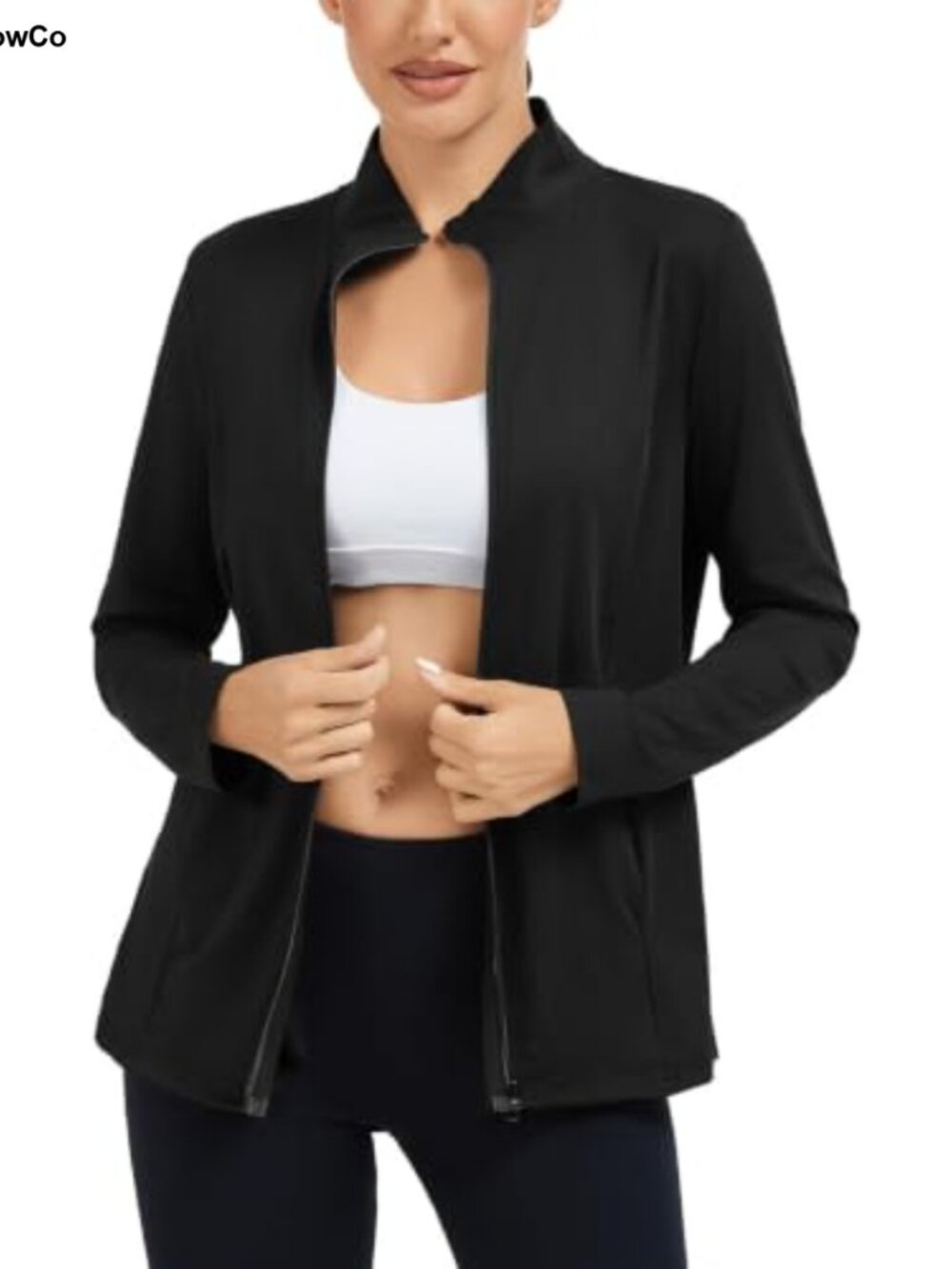UPF 50+ Lightweight Full Zip Long Sleeve Athletic Jacket with Pleated Hem for - Picture 4 of 6